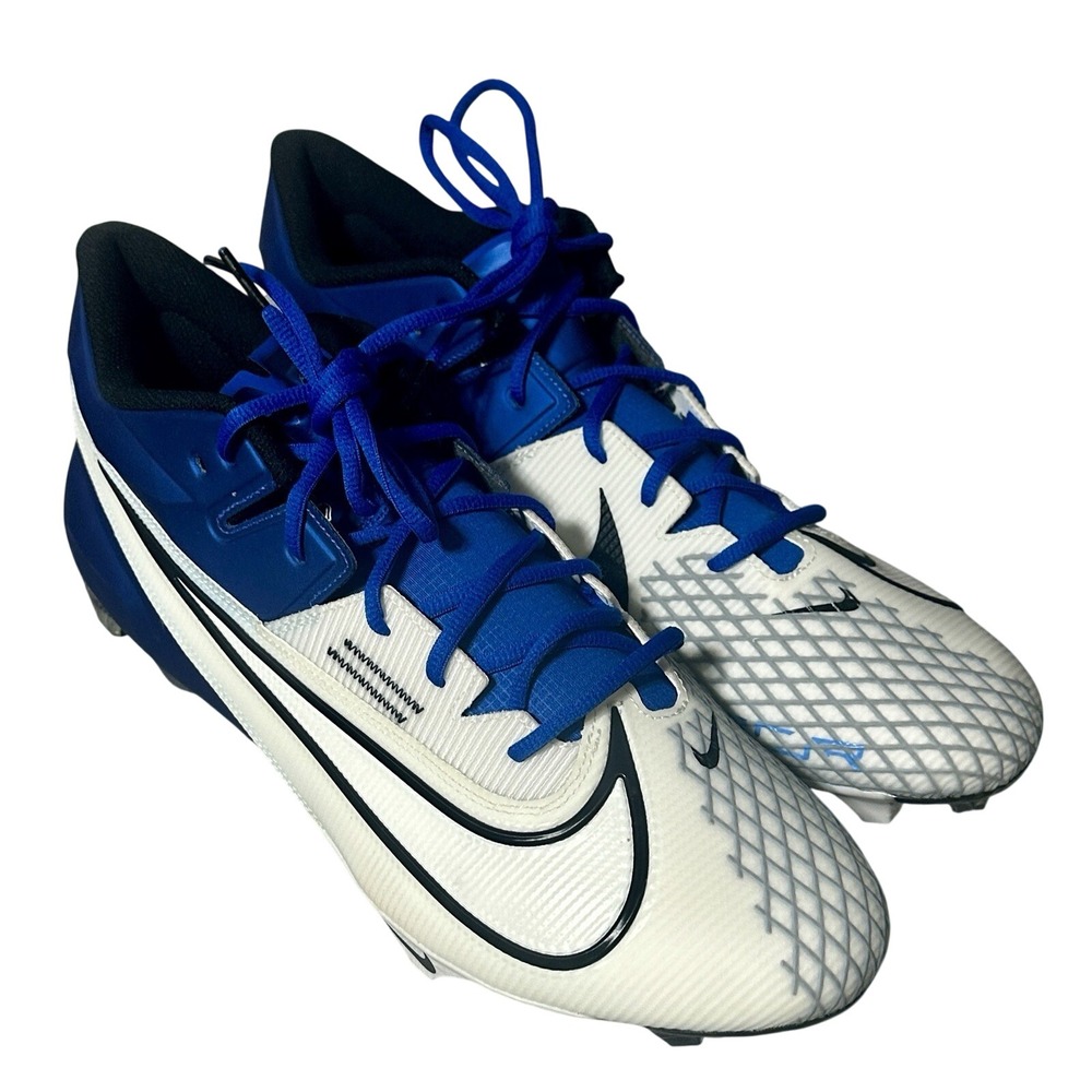 Nike Zoom Huarache 4 Mid Football Cleats Blue White Mens Sz 16 DA5457 414